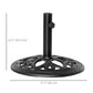 Outsunny Round Cast Iron Patio Umbrella Base: Outdoor Stand Holder for Φ38/48mm Poles, Black | The Comfy Couch Canada