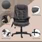 HOMCOM Heated Ergonomic Office Chair Massage Swivel Vibrating High Back Faux Leather Executive Brown | The Comfy Couch Canada