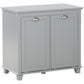 HOMCOM Bathroom Laundry Storage Cabinet: Tilt-out Hamper Organizer, Two-Compartment, Grey | The Comfy Couch Canada