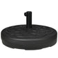 Outsunny 22" Round Patio Umbrella Base: 77lb Heavy Duty Fill Port Stand Black | The Comfy Couch Canada