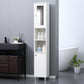kleankin Narrow Bathroom Linen Cabinet: Drawer, 5-Tier Shelving & Tall Freestanding Towel Storage, Sleek Grey Design | The Comfy Couch Canada
