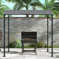 Outsunny BBQ Grill Gazebo 7x5 ft Steel Frame Garden Canopy Tent Charcoal Grey with Hooks Outdoor Sun Shade | The Comfy Couch Canada