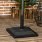Outsunny 26 lb Heavy Duty Square Resin Patio Umbrella Base for Outdoor Garden Backyard Black | The Comfy Couch Canada
