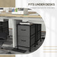 Vinsetto Fabric File Vault: Vertical 2-Drawer Cabinet with Hanging Rails for Stylish Office Document Storage, Dark Grey | The Comfy Couch Canada