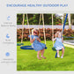 Outsunny 5 in1 Kids Swing Set with Saucer Swing, Slide, Seesaw, Glider, Swing Seat for Backyard, Playground | The Comfy Couch Canada