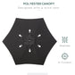 Outsunny 6.6FT Patio Umbrella, Outdoor Parasol with 6 Solid Ribs, Black | The Comfy Couch Canada