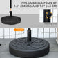 Outsunny 22" Round Patio Umbrella Base: 77lb Heavy Duty Fill Port Stand Black | The Comfy Couch Canada