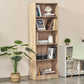 HOMCOM 5-Tier Bookcase: Adjustable Shelves Display Unit for Living Room/Office, Natural Wood | The Comfy Couch Canada