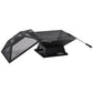 Outsunny Campfire Companion: 17.7"x17.7"x13.4" Portable Wood Burning BBQ Grill Fire Pit with Spark Screen, Poker, Camping, Black | The Comfy Couch Canada