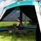Outsunny 26.4" Wide Folding Bed, Camping Cot for Adults with Mattress, Storage Pocket, Carry Bag, Max Load 330 LBS, Black | The Comfy Couch Canada
