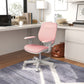 Vinsetto Small Office Chair Mesh Back Swivel Castors Arm Pink.