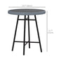 Outsunny Patio Wicker End Table with Plastic Wood Top X-Shape Support Backyard Garden Balcony Grey | The Comfy Couch Canada