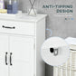 kleankin 2-Door Bathroom Cabinet: Adjustable Shelves, Versatile Storage & Compact 23.6"x11.8"x29.5" Design in White Finish.