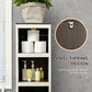 kleankin Spacious Bathroom Storage Tower: Freestanding Unit, 3 Open Shelves & Adjustable Shelf in Antique White Finish.