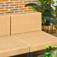 Outsunny 6-Piece Outdoor Wicker Patio Furniture Set, Sofa, Armchair, Stool, Table, Cushions, Conversation Sofa Set | The Comfy Couch Canada