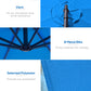 Outsunny 10ft Banana Hanging Rattan Set Sun Shade Patio Umbrella Cantilever Blue | The Comfy Couch Canada