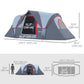 Outsunny 5-6 Person Outdoor Camping Tent, Dome Tent W/ Build-in Bag, Lighting Hook, Carrying Bag for Camping, Hiking & Traveling | The Comfy Couch Canada