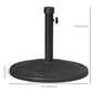Outsunny 31lb Concrete Patio Umbrella Base: Outdoor Round Weight Stand for Lawn, Deck & Garden, Black | The Comfy Couch Canada