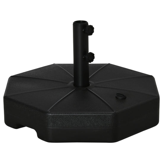 Outsunny Outdoor Patio Umbrella Base Stand Holder Market Parasol Weights Water Sand Filled Garden Poolside Black | The Comfy Couch Canada