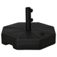 Outsunny Outdoor Patio Umbrella Base Stand Holder Market Parasol Weights Water Sand Filled Garden Poolside Black | The Comfy Couch Canada