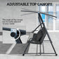 Outsunny Patio Swing Chair, 3 Person Convertible Hammock, Outdoor Swing Lounge Bed, Cushioned with Tilt Canopy, Dark Grey