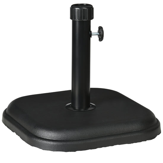 Outsunny 24lb Concrete Patio Umbrella Base: Heavy Duty Outdoor Market Table Stand Black | The Comfy Couch Canada