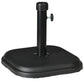 Outsunny 24lb Concrete Patio Umbrella Base: Heavy Duty Outdoor Market Table Stand Black | The Comfy Couch Canada