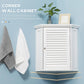 kleankin White Corner Wall Cabinet: Over Toilet Bathroom Storage with Shelf for Living Rooms & Entryway Organization | The Comfy Couch Canada