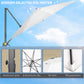 Outsunny Offset Patio Umbrella: 10ft Cantilever Sun Shade Cross Base 361å¡ Rotation White Poles | The Comfy Couch Canada