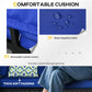 Outsunny Wicker Patio Furniture, Outdoor PE Rattan Sofa Set with Retractable Canopy Pergola, Shade Shelter, Blue | The Comfy Couch Canada