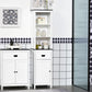 kleankin Tall Linen Storage Cabinet: Floor Standing Design, Drawer & Adjustable Shelves for Bathroom Organization, White Finish | The Comfy Couch Canada