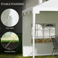 Outsunny 10x13ft Gazebo Party Tent Outdoor Canopy Garden Sun Shade w/Mesh Sidewalls, White | The Comfy Couch Canada