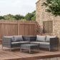Outsunny 4 Piece Patio Furniture Set with Coffee Table and Corner Table for Backyard, Porch, Poolside, Balcony, Garden | The Comfy Couch Canada