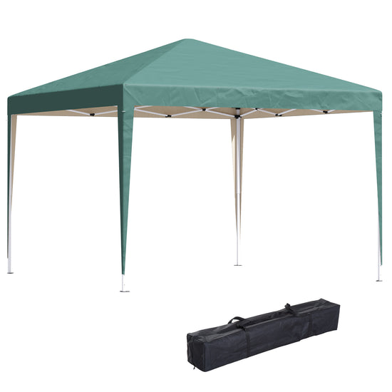 Outsunny 10x10ft Folding Pop Up Tent Outdoor Gazebo Canopy w/ Carrying Bag  Green | The Comfy Couch Canada