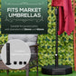 Outsunny Outdoor Patio Umbrella Base Stand Holder Market Parasol Weights Water Sand Filled Garden Poolside Black | The Comfy Couch Canada
