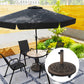 Outsunny Round Patio Umbrella Base with Wheels, 46lbs Resin Umbrella Stand Base, Heavy Duty Patio Umbrella Holder for 1.3"/1.5"/1.9" Poles for Outdoor, Lawn, Poolside, Bronze | The Comfy Couch Canada