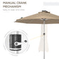 Outsunny Solar Illumination Shade: LED Lighted Patio Umbrella with 4 Lighting Modes, USB Charging Outdoor Deck Khaki | The Comfy Couch Canada