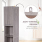 Kleankin Tall Bathroom Cabinet Freestanding Storage Organizer with Shelves, Wood Grain | The Comfy Couch Canada