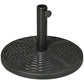Outsunny 21lb Heavy Duty Patio Umbrella Base: 18" Round Resin Rattan Design Stand Black | The Comfy Couch Canada