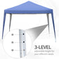 Outsunny 10x10ft Folding Pop Up Tent Outdoor Gazebo Canopy w/ Carrying Bag Blue.