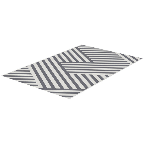 Outsunny Reversible Outdoor RV Rug, Patio Floor Mat, 6&