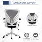 Vinsetto Mesh Office Chair: Swivel Task Desk Chair, Lumbar Support, Flip-Up Arm, Adjustable, Grey Black | The Comfy Couch Canada