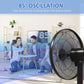 HOMCOM Oscillating Standup Fan with Remote LED Display Cooling Device for Home Office Black | The Comfy Couch Canada