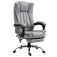 Vinsetto Vibration Massage Office Chair: 6-point Micro Fiber Recliner, Retractable Footrest, Brown.