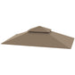 Outsunny BBQ Gazebo Canopy Replacement Roof, 5&