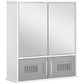 Kleankin Grey Wall Mirror Cabinet: Bathroom Storage with Double Doors, Adjustable Shelf & Mirrored Cupboard | The Comfy Couch Canada