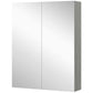 HOMCOM Wall Mount Mirrored Bathroom Medicine Cabinet Adjustable Shelf Double Soft Close Doors Grey | The Comfy Couch Canada