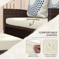 Outsunny 3 Pieces PE Rattan Patio Furniture Wicker Conversation Sofa Sets w/ Multi-functional Footstools and Two Pillows, Beige | The Comfy Couch Canada