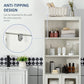kleankin Tall Bathroom Linen Tower: 3-Tier Shelving, Glass Door & Freestanding Design with Adjustable Interior, White Elegant Unit | The Comfy Couch Canada