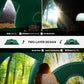 Outsunny 5-6 Person Family Tent, Outdoor Camping Tent with Lighting Hook, Carrying Bag for Camping, Hiking and Travelling, Green | The Comfy Couch Canada
